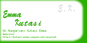 emma kutasi business card